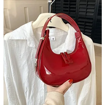 Y2K Retro Women's Crescent Shoulder Bags - Vegan Leather Hobo