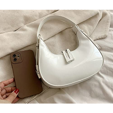 Y2K Retro Women's Crescent Shoulder Bags - Vegan Leather Hobo