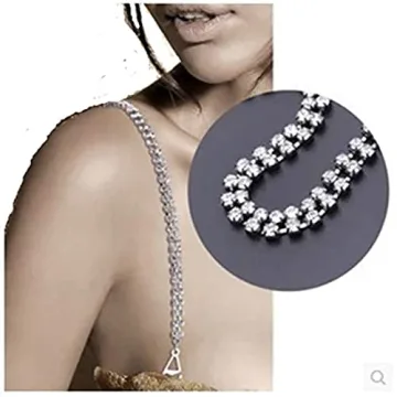 JHTY Rhinestone Invisible Anti-Skid Bra Strap