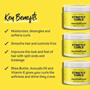 Marc Anthony Deep Hydrating Mask for Dry & Damaged Hair, Strictly Curls - Deep Hydration Treatment with Avocado Oil & Shea Butter Enhances Curls with a Soft Finish - Paraben-Free & Sulfate-Free