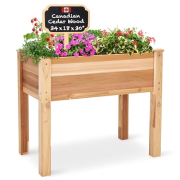 Jumbl Cedar Garden Bed | Elevated Planter for Fresh Herbs and Veggies