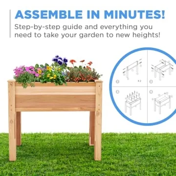 Jumbl Cedar Garden Bed | Elevated Planter for Fresh Herbs and Veggies