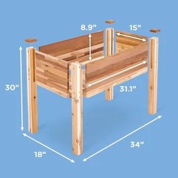 Jumbl Cedar Garden Bed | Elevated Planter for Fresh Herbs and Veggies