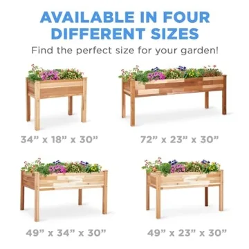 Jumbl Cedar Garden Bed | Elevated Planter for Fresh Herbs and Veggies