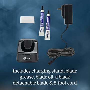 Oster Professional Cordless Hair Clippers, Classic 76 for Barbers and Hair Cutting with Detachable Blade, Burgundy