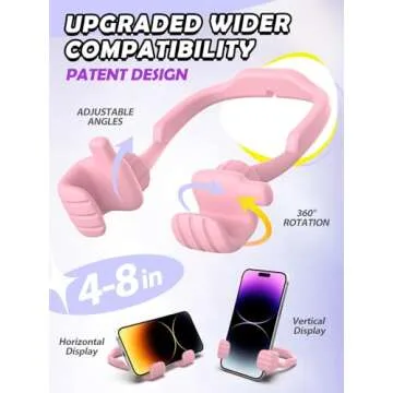 CALDEVER Stocking Stuffers for Women Teens Girls Boys Teenage Men Kids Gifts for Men Christmas: Thumbs Up Lazy Phone Stand Holder Gadgets Dad Father Mother Mom Husband Wife Adults Who Have Everything