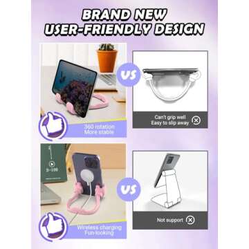 CALDEVER Stocking Stuffers for Women Teens Girls Boys Teenage Men Kids Gifts for Men Christmas: Thumbs Up Lazy Phone Stand Holder Gadgets Dad Father Mother Mom Husband Wife Adults Who Have Everything