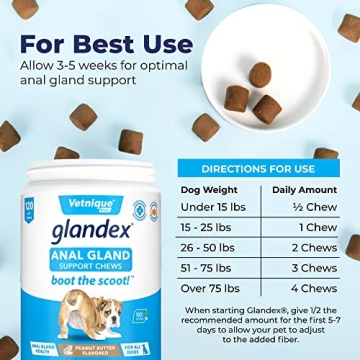 Glandex Soft Chew Treats for Anal Gland Health in Dogs