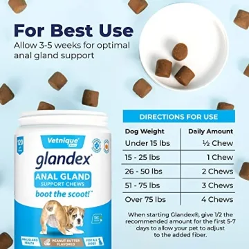 Glandex Soft Chew Treats for Anal Gland Health in Dogs