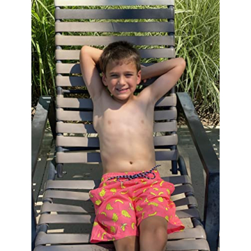 Cozople Boys Swim Trunks Banana Graphic Compression Liner