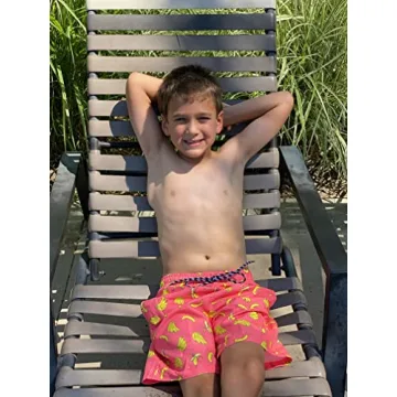 Cozople Boys Swim Trunks Banana Graphic Compression Liner