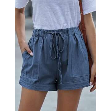 Dokotoo Women's Comfy Summer Shorts with Pockets