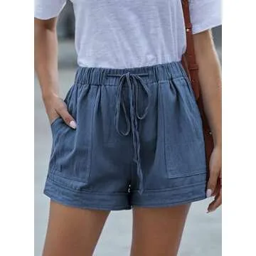 Dokotoo Women's Comfy Summer Shorts with Pockets