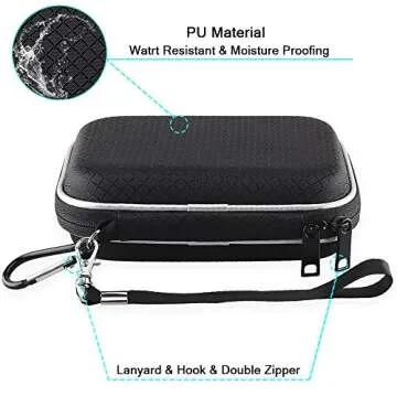 Lacdo Hard Carrying Case for MacBook Air Pro Charger MagSafe/MagSafe 2 Power Adapter, iPhone13/13 Pro Charger, USB-C Type-C Hub, Earbuds, USB Cable Organizer Protective EVA Shockproof Travel Bag,Black