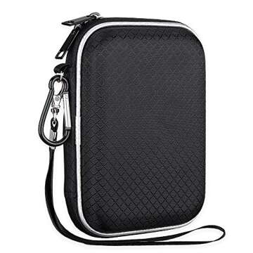 Lacdo Hard Carrying Case for MacBook Air Pro Charger MagSafe/MagSafe 2 Power Adapter, iPhone13/13 Pro Charger, USB-C Type-C Hub, Earbuds, USB Cable Organizer Protective EVA Shockproof Travel Bag,Black