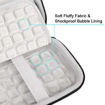 Lacdo Hard Carrying Case for MacBook Air Pro Charger MagSafe/MagSafe 2 Power Adapter, iPhone13/13 Pro Charger, USB-C Type-C Hub, Earbuds, USB Cable Organizer Protective EVA Shockproof Travel Bag,Black