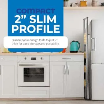 Step Ladder 4 Step Folding, Decorative - Beautiful Bamboo & Silver Aluminum, Ultra Slim Profile, Anti Slip Steps, Sturdy-Portable for Home, Office, Kitchen, Photography Use,by SORFEY