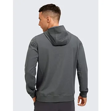 Comfortable CRZ YOGA Men's Cotton Zip Hoodie with Pockets