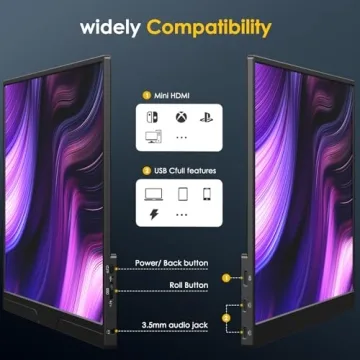 MNN 2.5K Portable Monitor 13.3" UHD USB-C HDMI