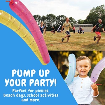 Exciting IMPRESA Rocket Balloons - 100 Pack with Pump