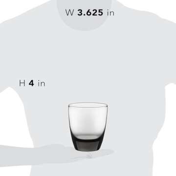 Libbey Classic Smoke Rocks Glasses Set, Classic Glassware Drinking Glasses Set of 12, Elegant, Dishwasher Safe Glasses for Cocktail Parties And More