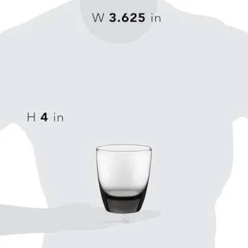 Libbey Classic Smoke Rocks Glasses Set, Classic Glassware Drinking Glasses Set of 12, Elegant, Dishwasher Safe Glasses for Cocktail Parties And More