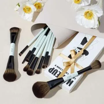 Jessup Double Sided Makeup Brushes Set for Flawless Beauty
