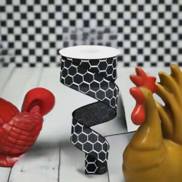 1.5" Chicken Wire Royal Ribbon for Crafting and Bouquets