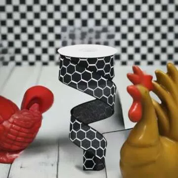 1.5" Chicken Wire Royal Ribbon for Crafting and Bouquets