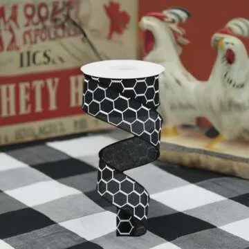 1.5" Chicken Wire Royal Ribbon for Crafting and Bouquets