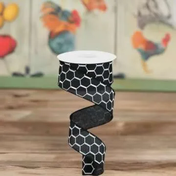 1.5" Chicken Wire Royal Ribbon for Crafting and Bouquets