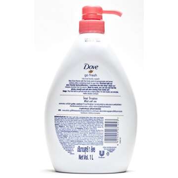 Dove Go Fresh Revive Body Wash, Pomegranate and Lemon Verbena Scent, 33.8 Ounce (1 Liter) International Version
