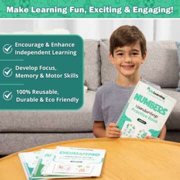 Lily Learning Handwriting Practice Kit - Reusable Copybooks for Kids - Engage, Improve & Create with...