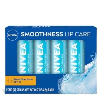 NIVEA Smoothness Lip Care SPF 15 Lip Balm Pack of 4