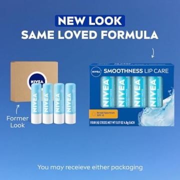 NIVEA Smoothness Lip Care SPF 15 Lip Balm Pack of 4