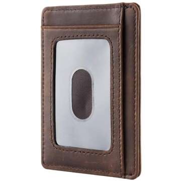 Toughergun Engraved Gifts for Son, Husband Birthday Gifts, Men’s Leather Pocket Wallet Gifts for Men, I Love You Now and Forever