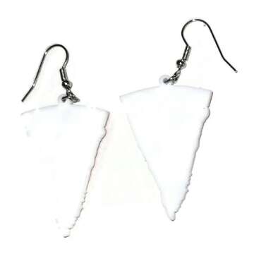 PIZZA Food Acrylic Wire Drop Earrings Jewelry with Silver Hooks Women Fashion Accessory