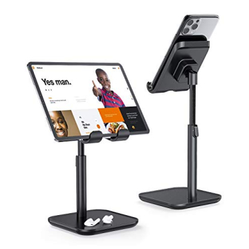 YIKA Cell Phone Stand, iPad Tablet Stand Holder for Desk - Phone Holder with Adjustable Height, Angl...