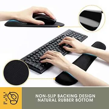 GIM Ergonomic Keyboard and Mouse Pad with Wrist Support