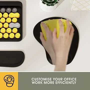 GIM Ergonomic Keyboard and Mouse Pad with Wrist Support