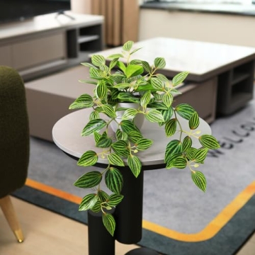 SOGUYI 15 Inch Faux Peperomia Plant for Indoor Decor