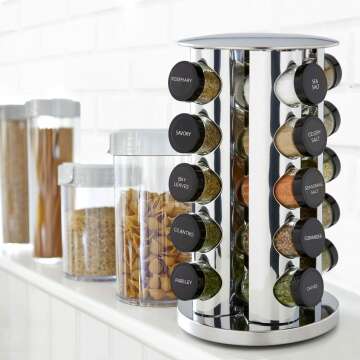Kamenstein 20 Jar Spice Rack with Free Refills