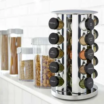 Kamenstein 20 Jar Spice Rack with Free Refills