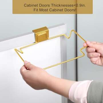 OYSIR Stainless Steel Trash Bag Holder for Kitchen Cabinets