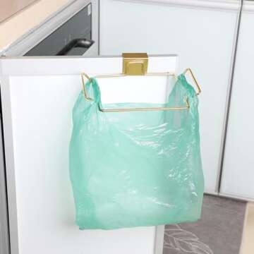 OYSIR Stainless Steel Trash Bag Holder for Kitchen Cabinets