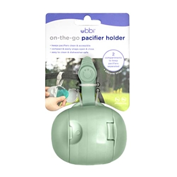 Ubbi On-The-Go Dual Pacifier Holder for Easy Baby Care