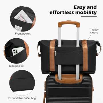 LONG VACATION Luggage Set with Hardshell TSA Lock and Spinner Wheels