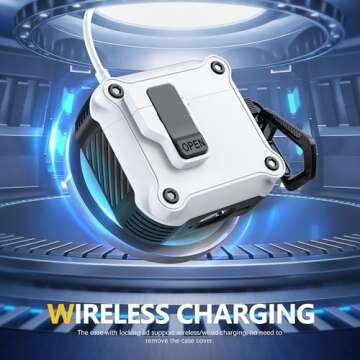 Premium RFUNGUANGO AirPods 4th Gen Case - Auto Open & Protect