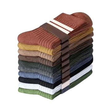RoseSeek Women's 10 Pairs Casual Mid Calf Socks - Soft & Stylish Knitted Design