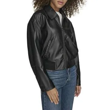 Levi's Women's Faux Leather Bomber Jacket - Stylish & Functional
